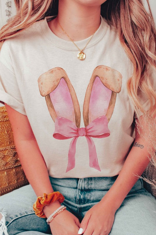 BUNNY EARS WITH RIBBON Graphic Tee