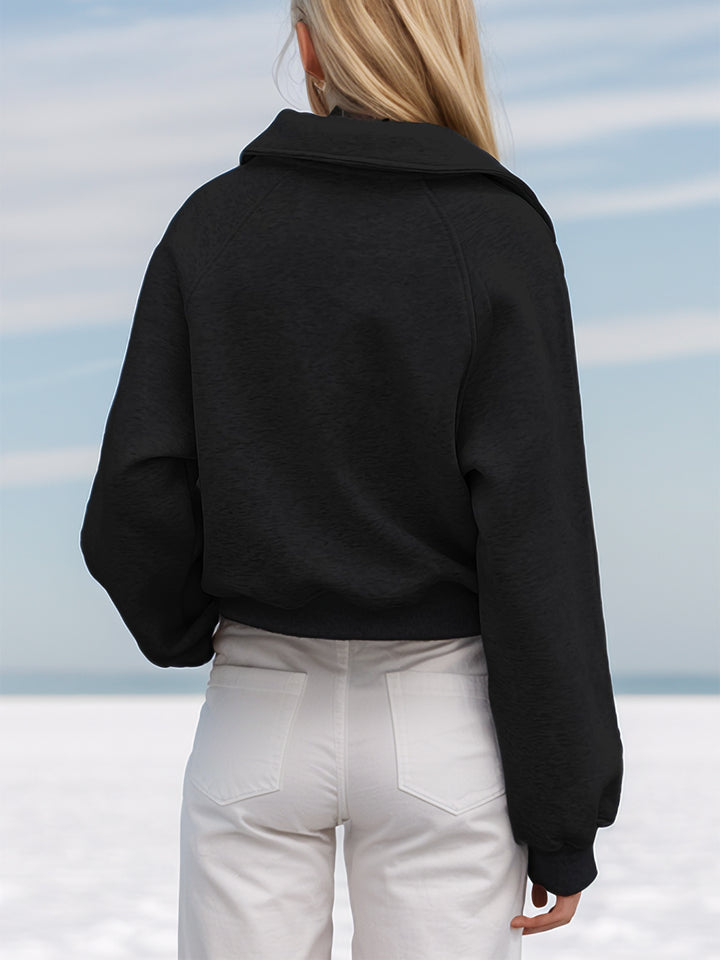 Half Zip Long Sleeve Sweatshirt