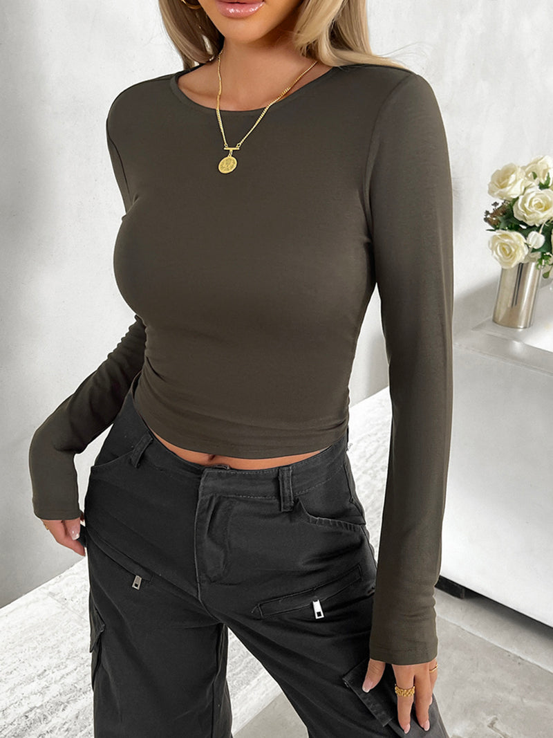 Round Neck Long Sleeve T-Shirt