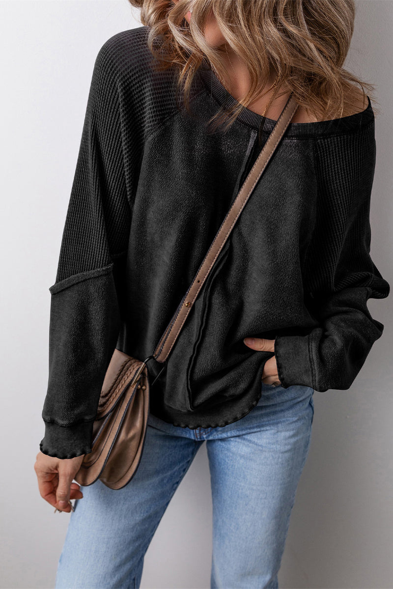 Round Neck Long Sleeve Sweatshirt