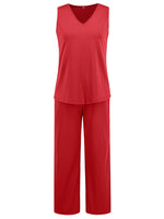 V-Neck Tank, Long Sleeve Cover-Up and Pants Three Piece Set