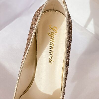 Glittered Stiletto Heel Pumps