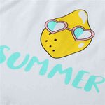 Summer Graphic Cami and Lemon Print Shorts Set