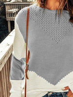 Contrast Round Neck Sweater