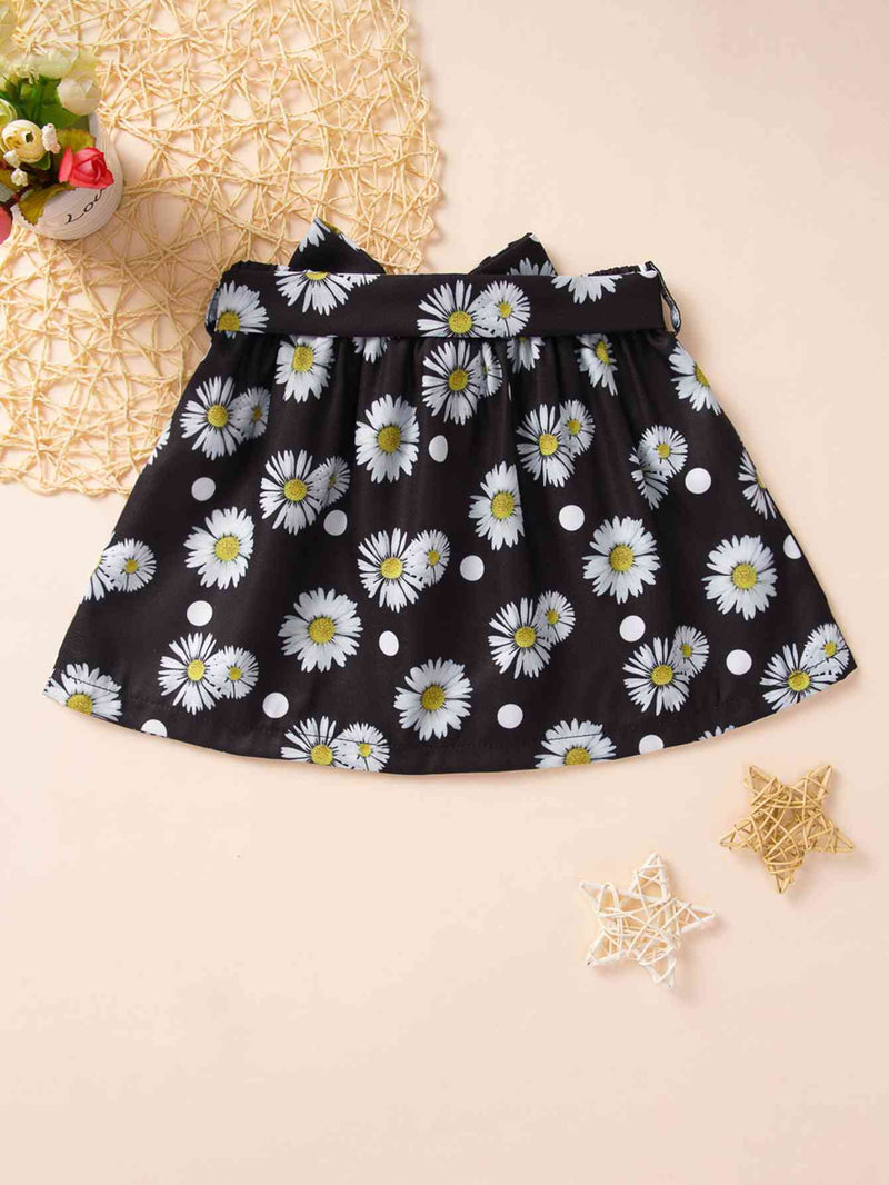 Bow Front Buttoned Skirt