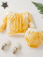 Tie-Dye Round Neck Top and Bloomers Set