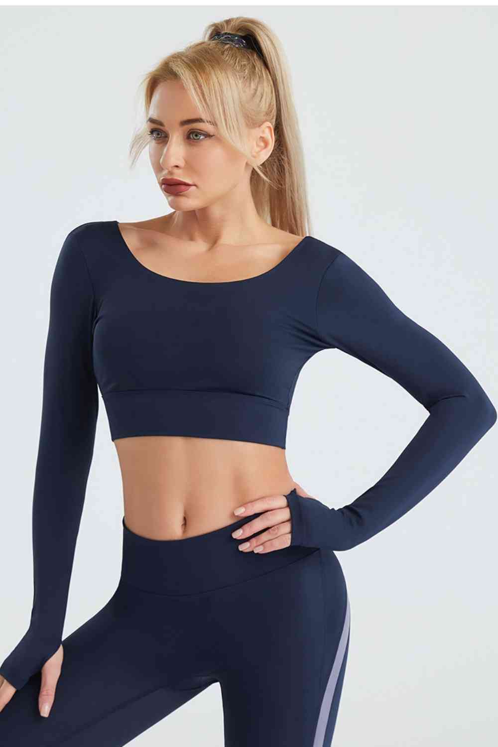 Crisscross Cropped Sports Top