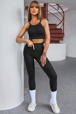 Tank Cropped Active Top and Pants Set