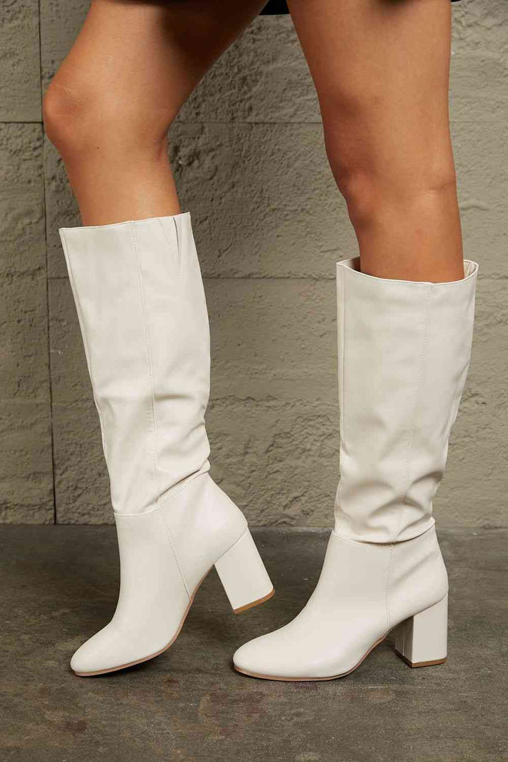 East Lion Corp Block Heel Knee High Boots