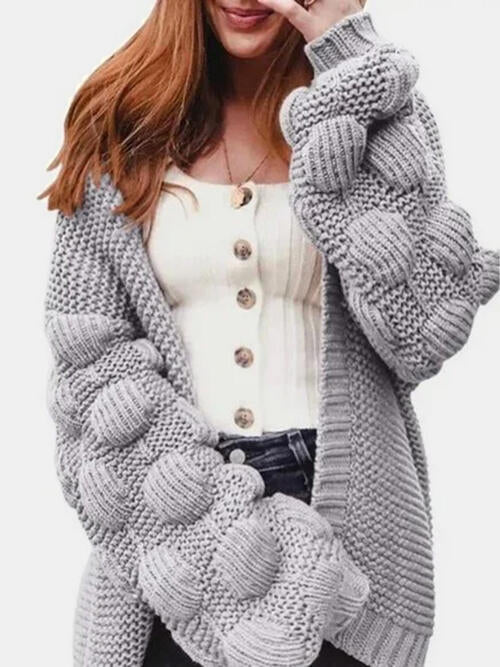 Open Front Long Sleeve Cardigan