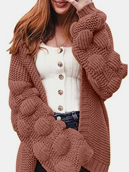 Open Front Long Sleeve Cardigan