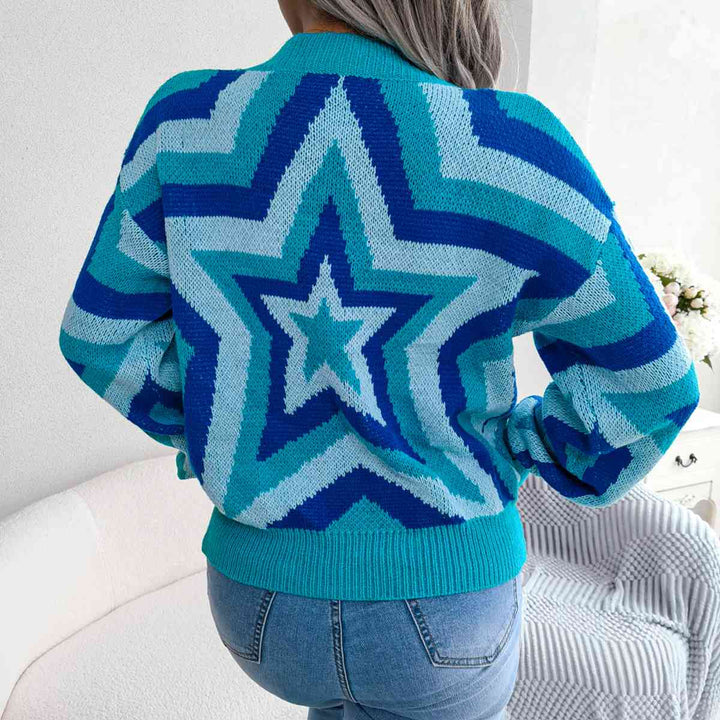 Star Round Neck Sweater