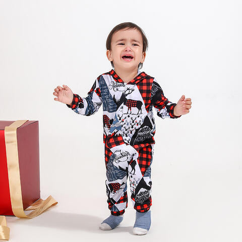 Baby Printed Hooded Jumpsuit