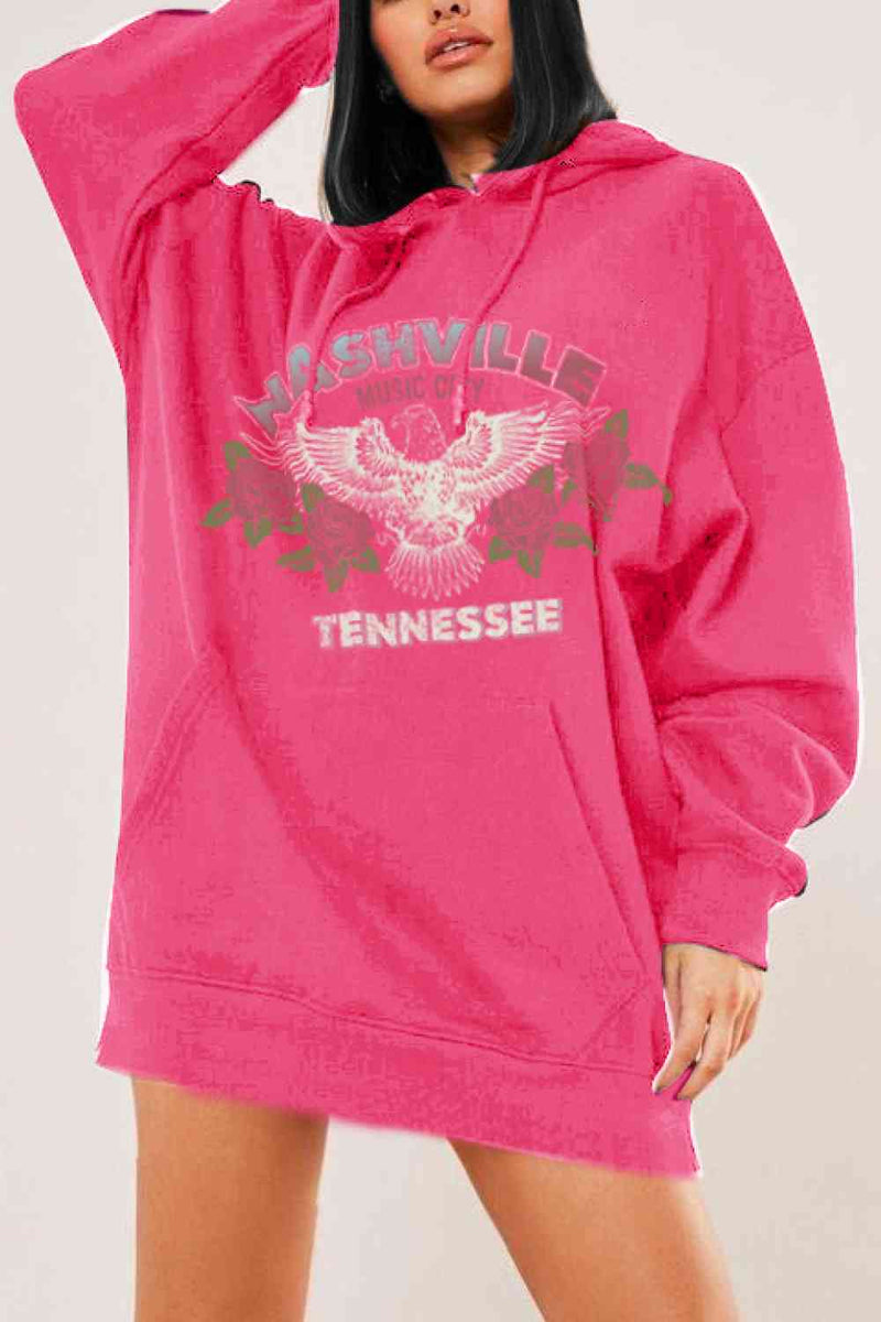 Simply Love Full Size NASHVILLE TENNESSEE Graphic Hoodie