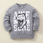 Kids Graphic Sweatshirt and Dinosaur Print Joggers Set