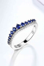 Lab-Grown Sapphire 925 Sterling Silver Rings