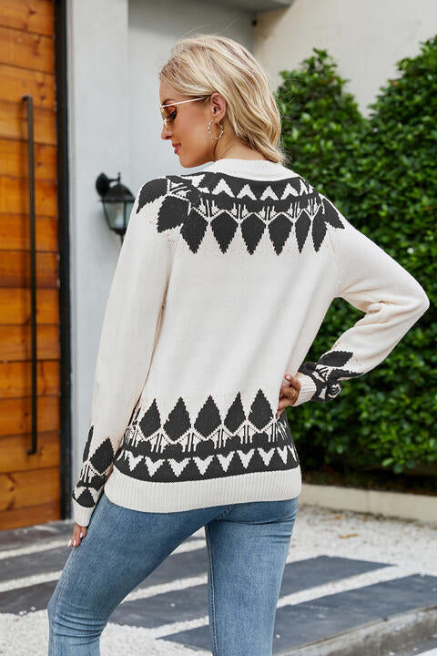 Round Neck Long Sleeve Sweater