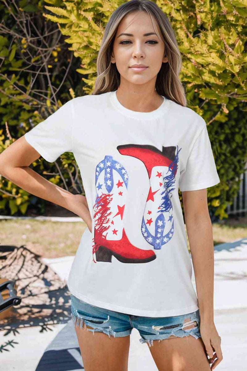 Star Cowboy Boots Graphic Tee