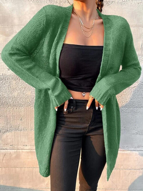 Open Front Long Sleeve Cardigan