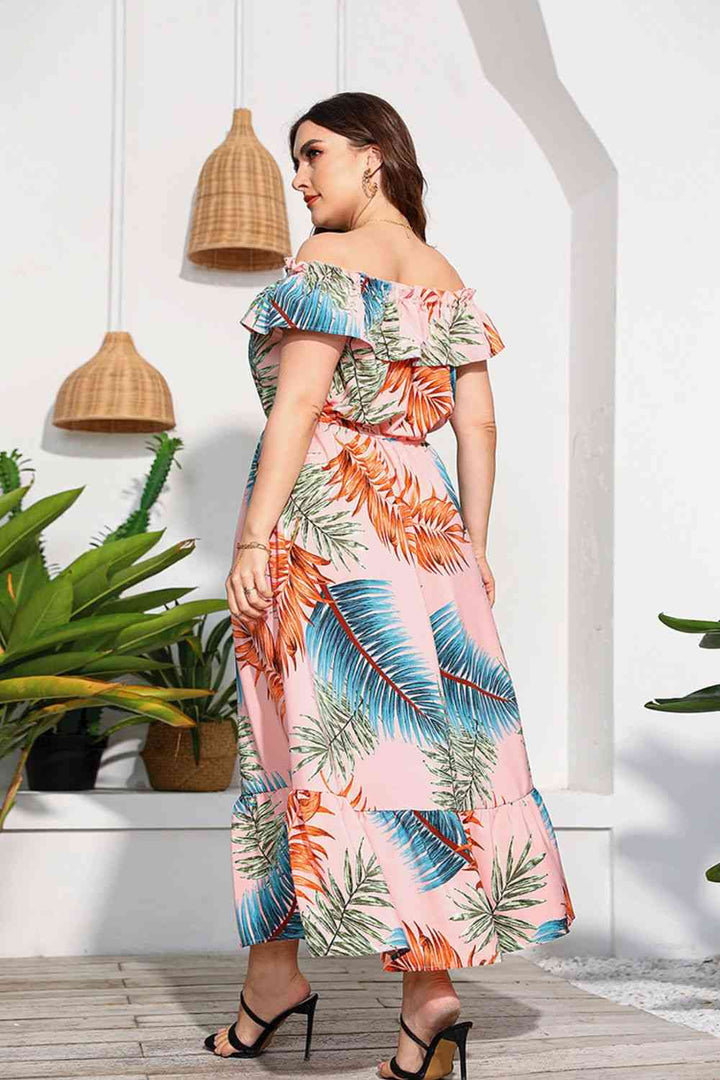 Full Size Layered Off-Shoulder Maxi Dress