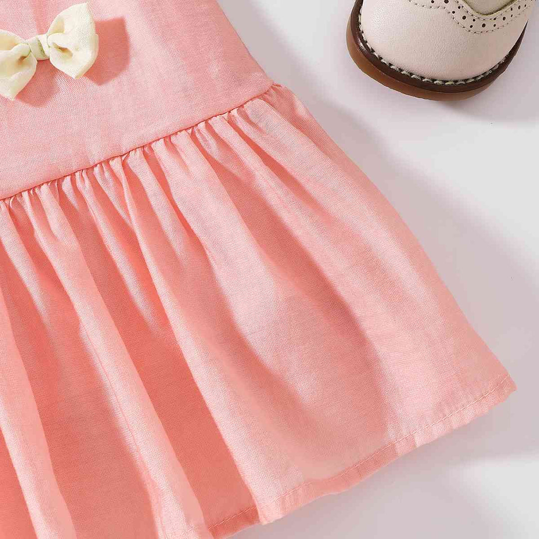 Bow Detail Peter Pan Collar Sleeveless Dress