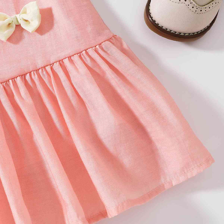 Bow Detail Peter Pan Collar Sleeveless Dress