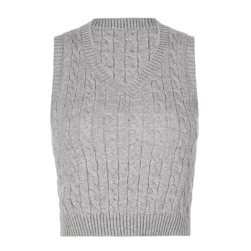 Cable-knit V-Neck Sweater Vest