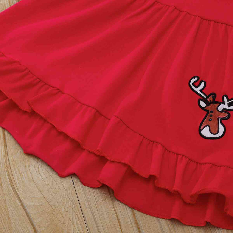 Kids Girl Graphic Dress and Printed Pants Set