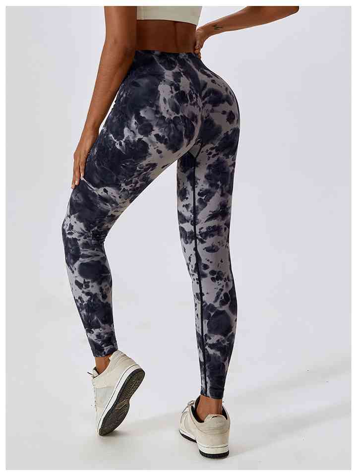 Tie Dye Wide Waistband Active Leggings