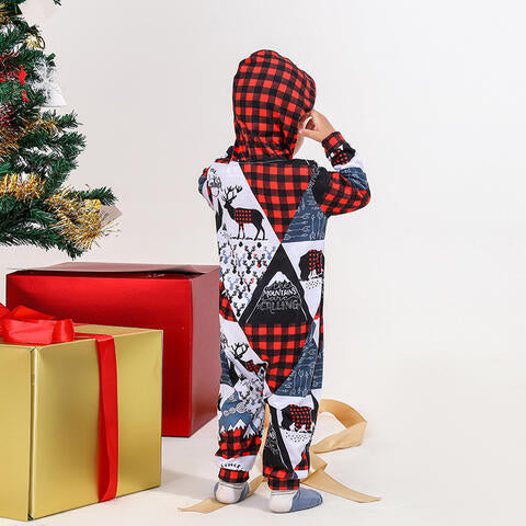 Baby Printed Hooded Jumpsuit