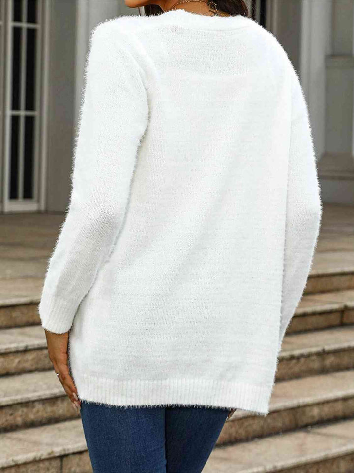 Open Front Cardigan with Pockets