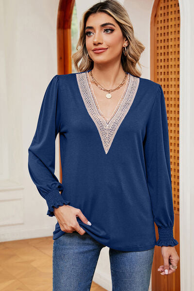 V-Neck Long Sleeve T-Shirt