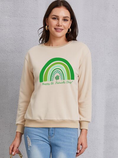 HAPPY ST. PATRICK'S DAY Round Neck Sweatshirt